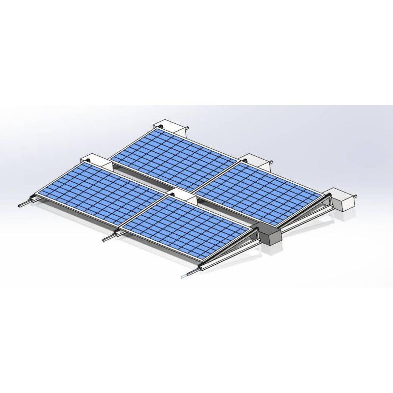 Qual é o melhor ângulo para painéis solares de telhado plano?